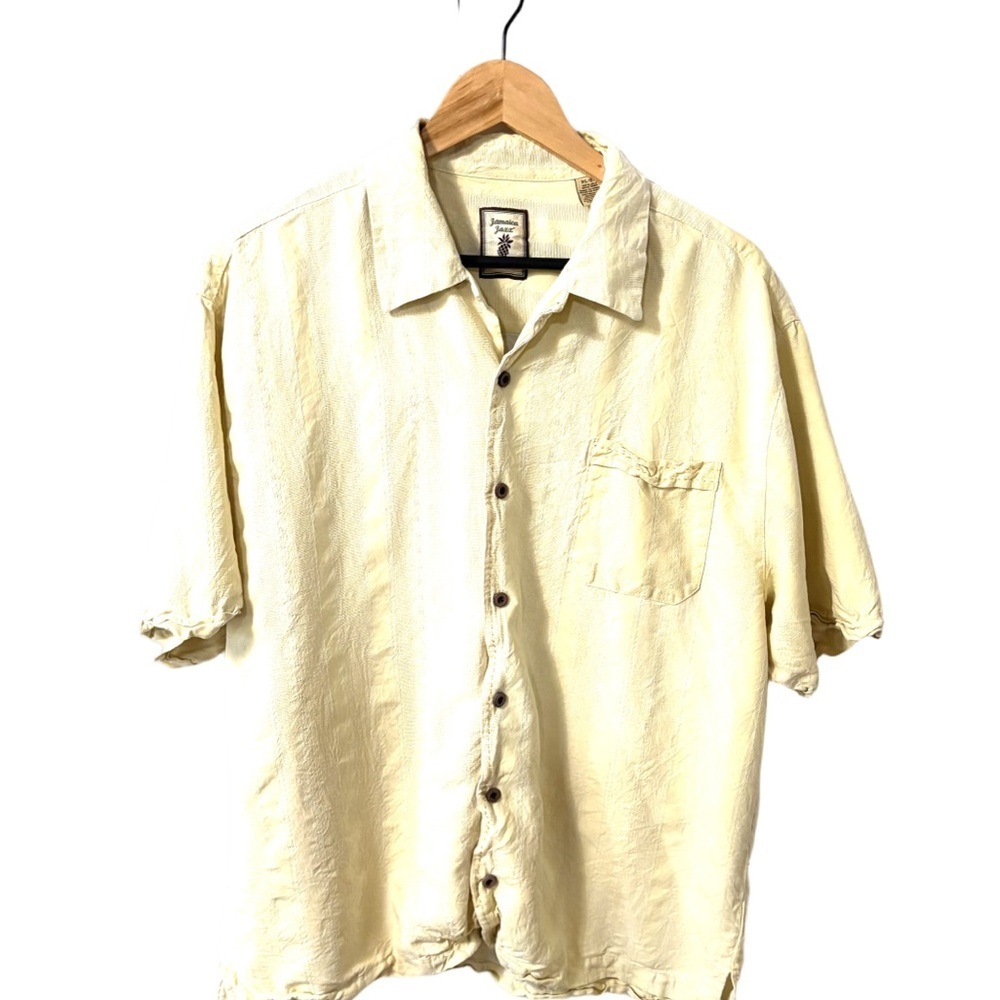 Jamaica Jaxx Men's Tan Button Down Shirt